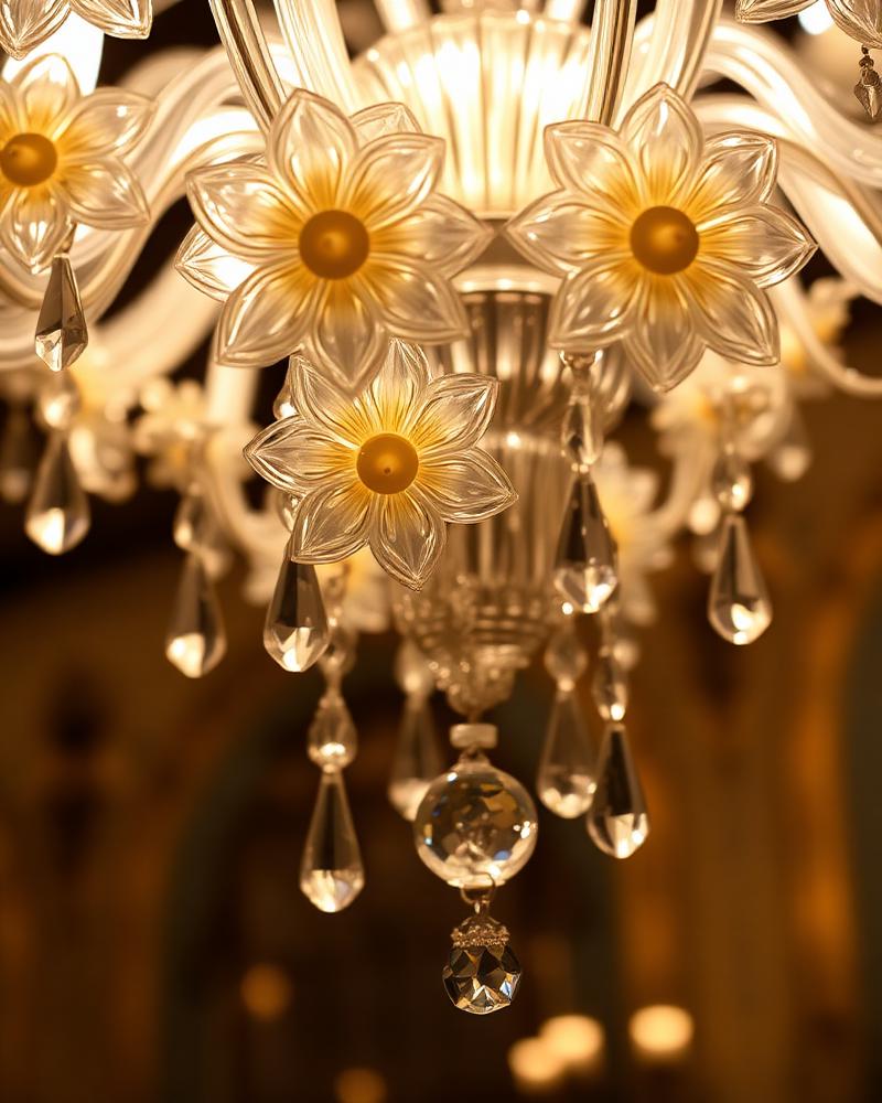 Venetian chandelier in the grand salon